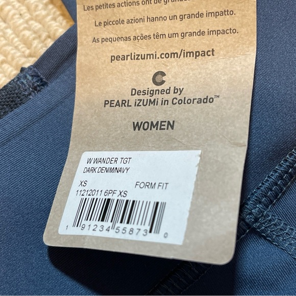 PEARL iZUMi Wander Bike Tights Women's Dark Denim/Navy Size XS NEW Pockets - Picture 5 of 5